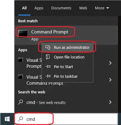 Opening Command Prompt as administrator in Windows