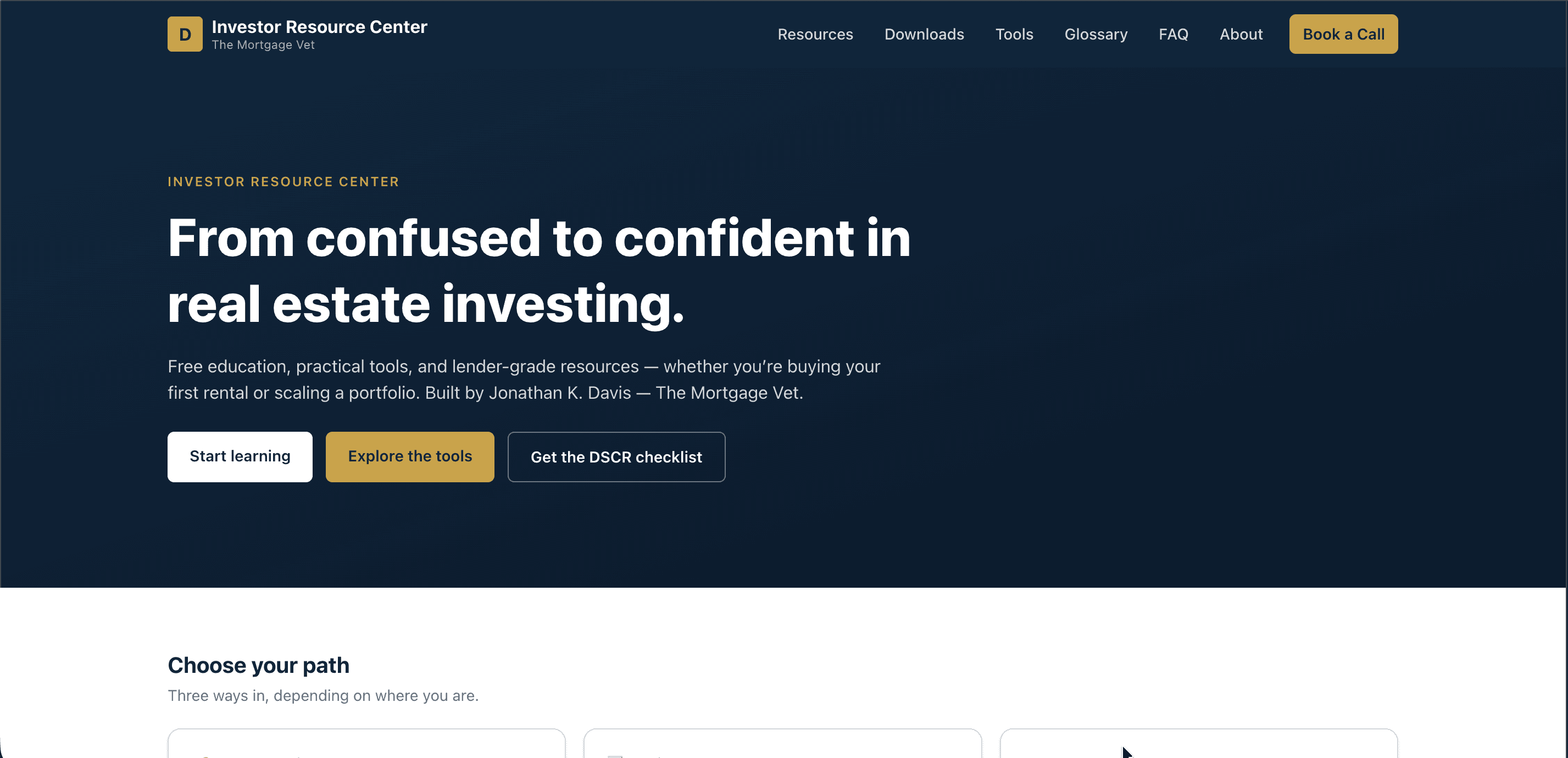 Investor Resource Center — homepage